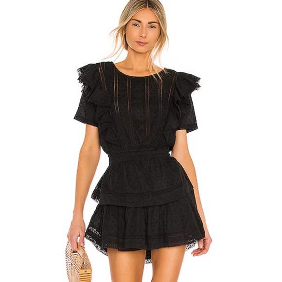 NWT LoveShackFancy Natasha Heritage Mini Dress Black - Picture 1 of 6